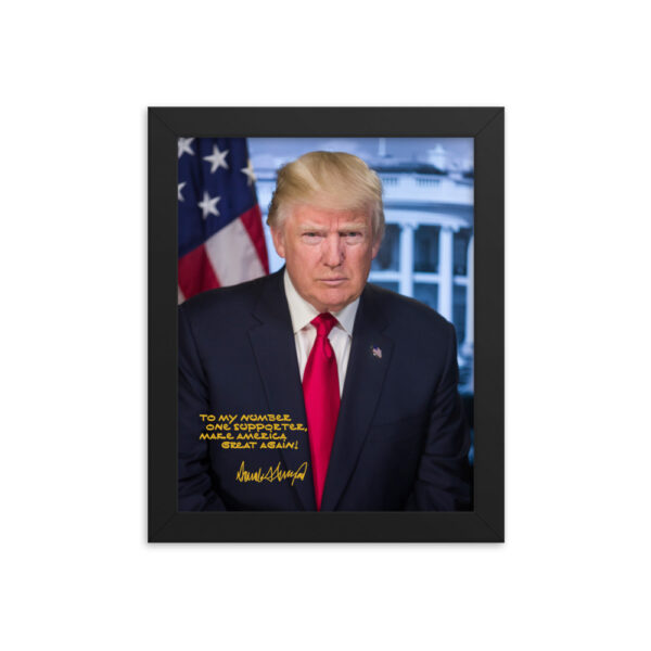 President Trump Framed Signature Poster